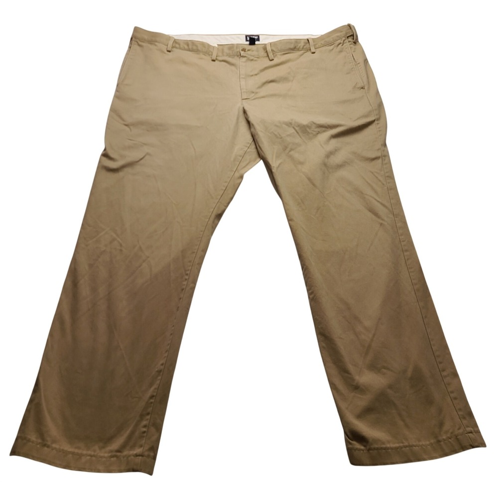 Lands End Men's Traditional Fit Khaki Chino Pants Tan Classic Trousers Casual